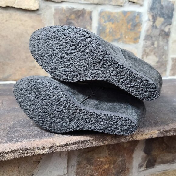 PONS Quintana Suede Leather Tall Wedge Boots 39 - Picture 6 of 9